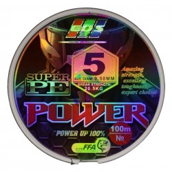 Плетеный шнур для рыбалки, EOS Power Super PE, 100м, сечение 0,50мм